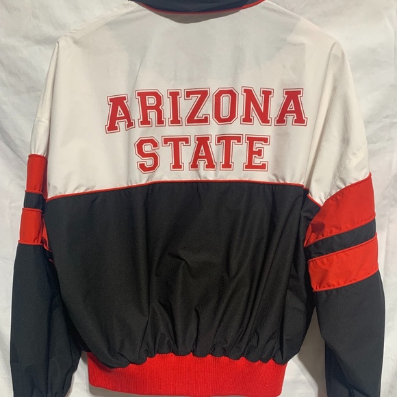 ARIZONA STATE Full Zip Up Jacket Unisex Red, White and Black color size US 4 - Picture 2 of 14